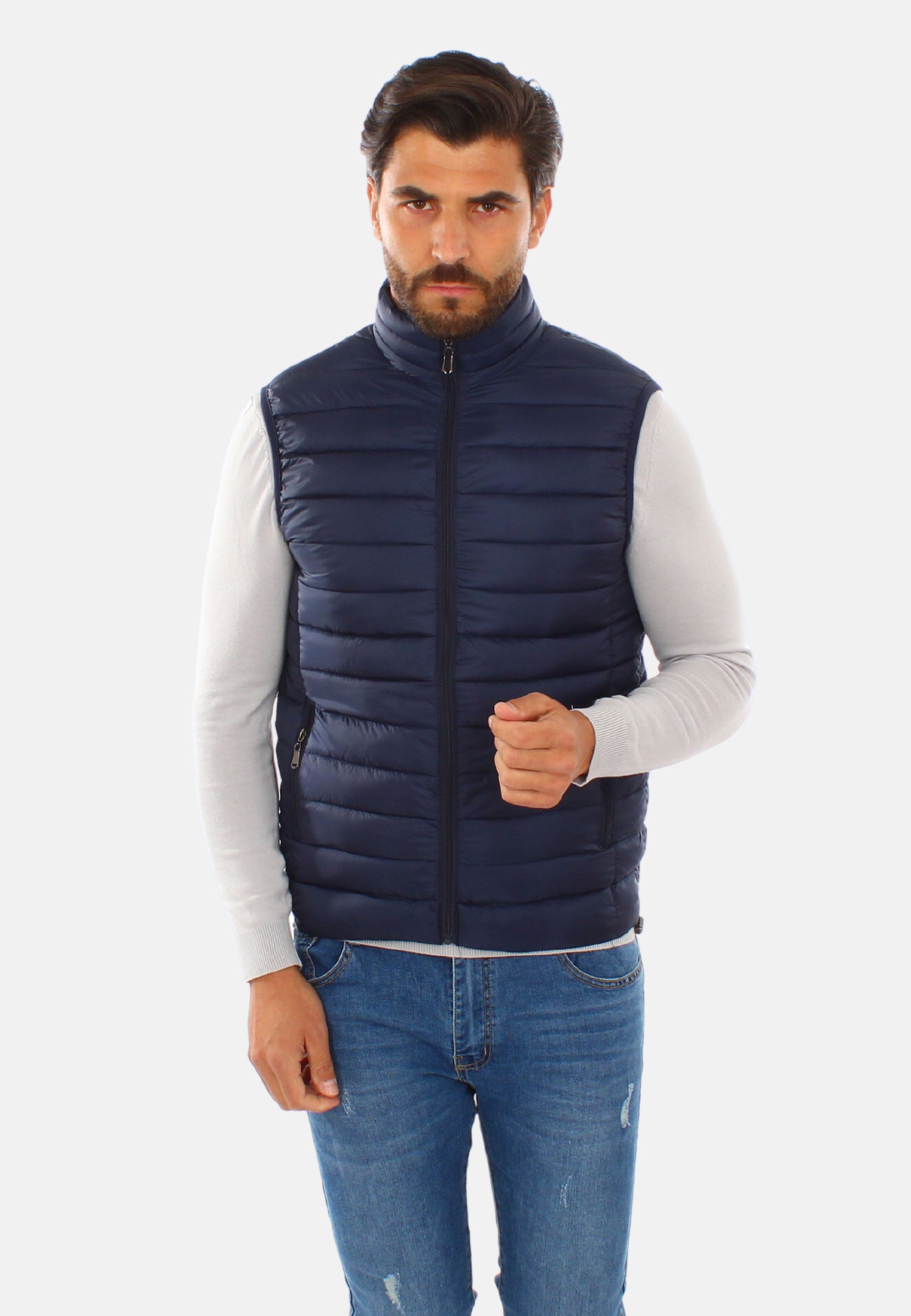 Ciabalù Smanicato Uomo Leggero Piumino 100 Grammi Senza Maniche (XL, Blu - Foto 10