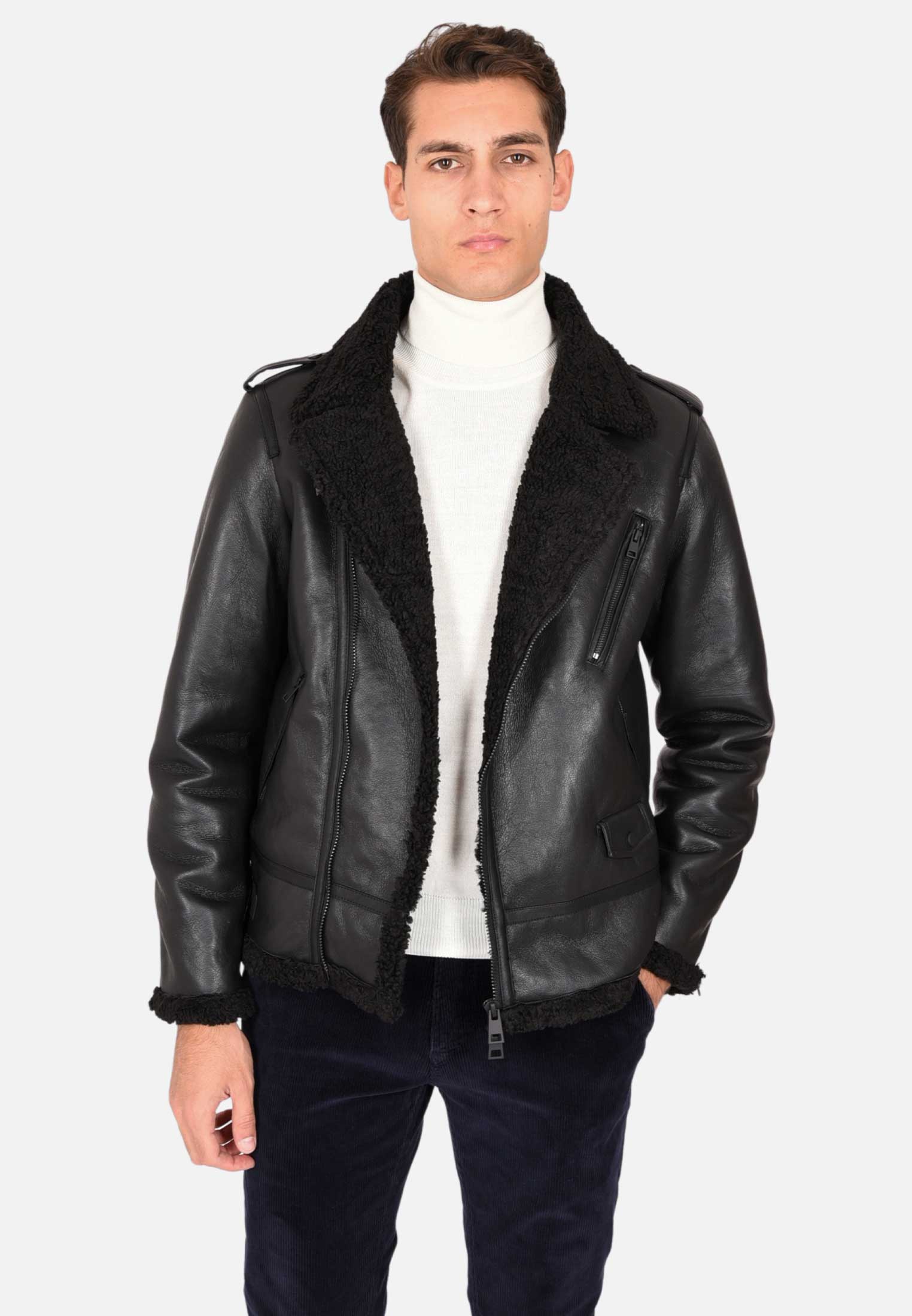 Giacca Invernale Giubbino Di Pelle Imbottito Giubbotti Invernali