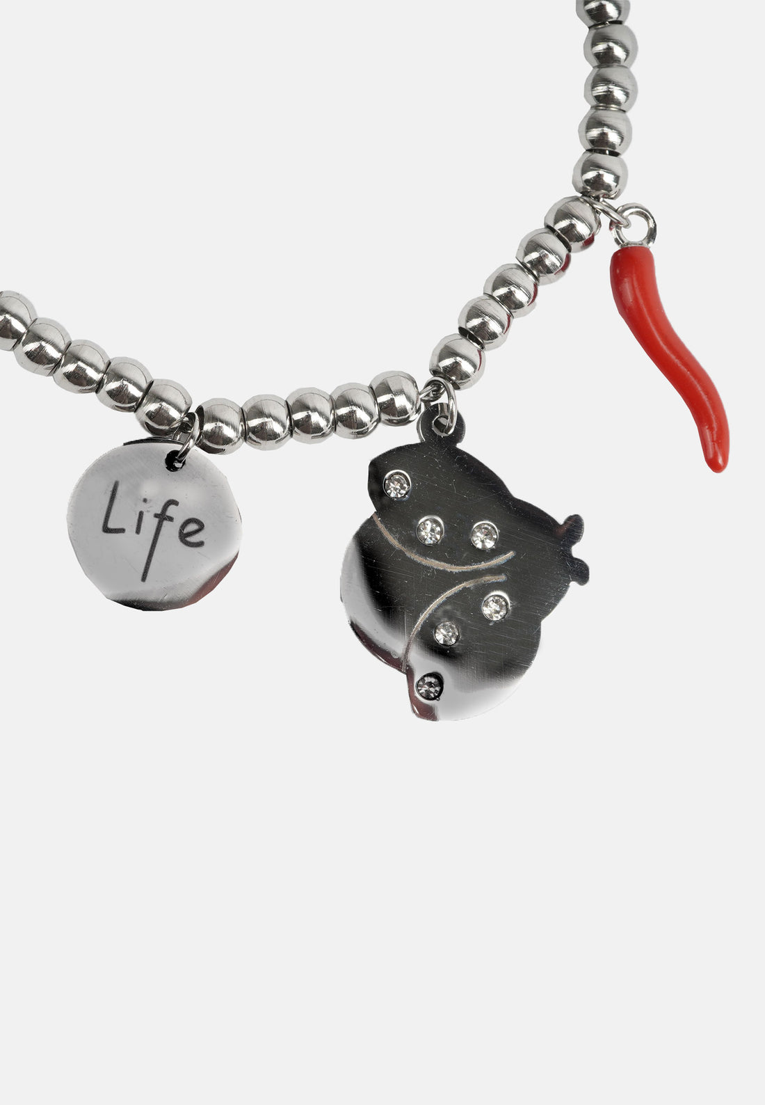 Bracciale ciondioli e perline