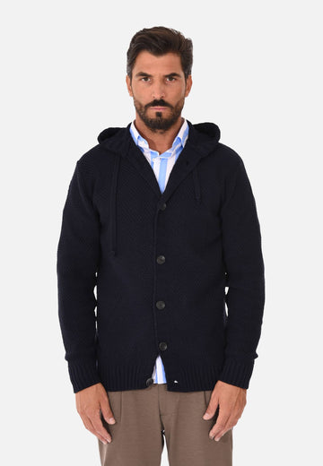 Cardigan con cappuccio