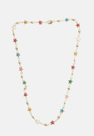 Collana stelline multicolor