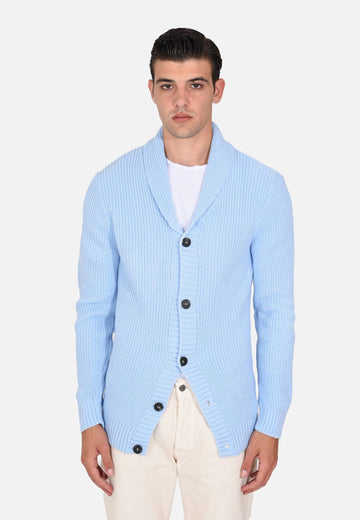 Cardigan scollo a scialle