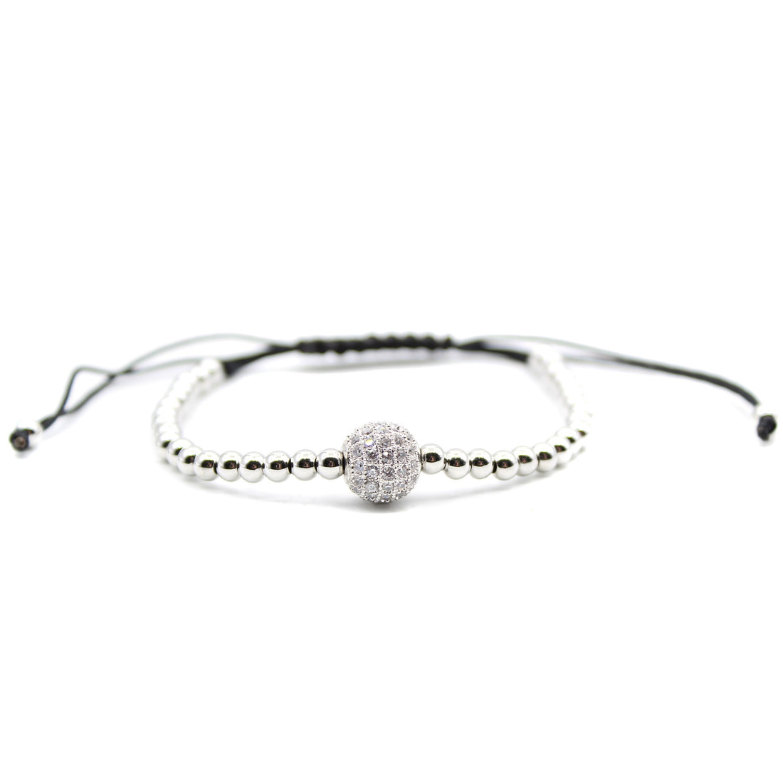 Bracciale con perline e cordino regolabile
