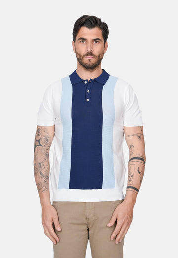 Polo en fil rayé