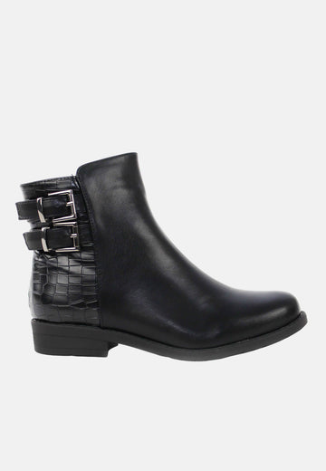 Bottines noires à boucles