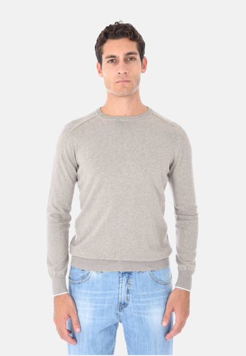 Girocollo cotone e cashmere