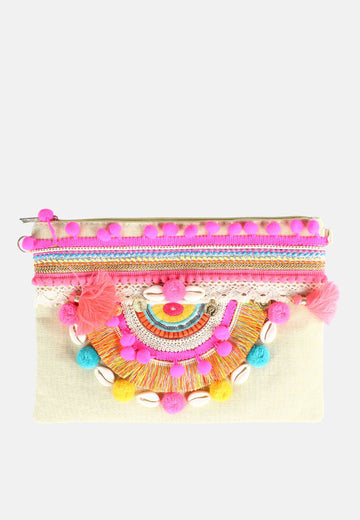 Pochette con zip hippie