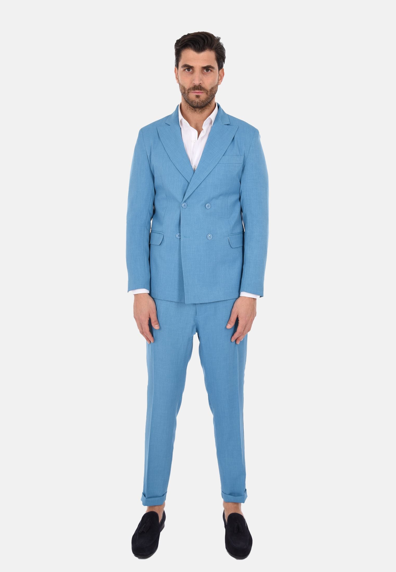 Abito doppiopetto effetto lino – Ciabalu - Main Image