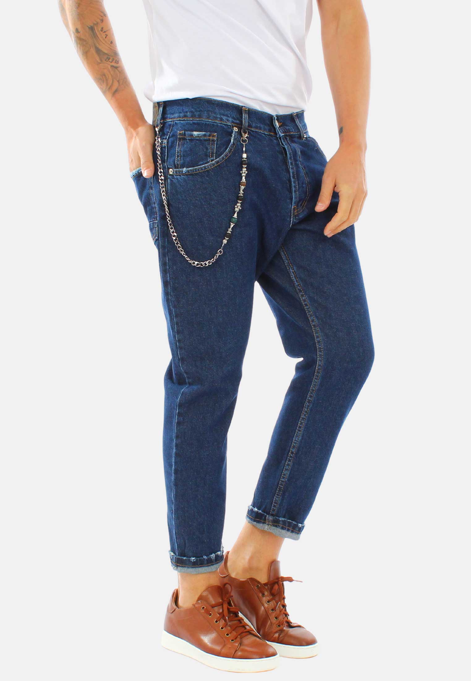 Elastico Jeans Con Lacci Alla Caviglia Jeans Caviglia Uomo Jeans