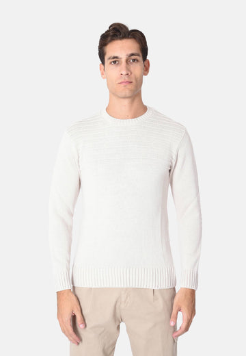 Maglione ricami a righe