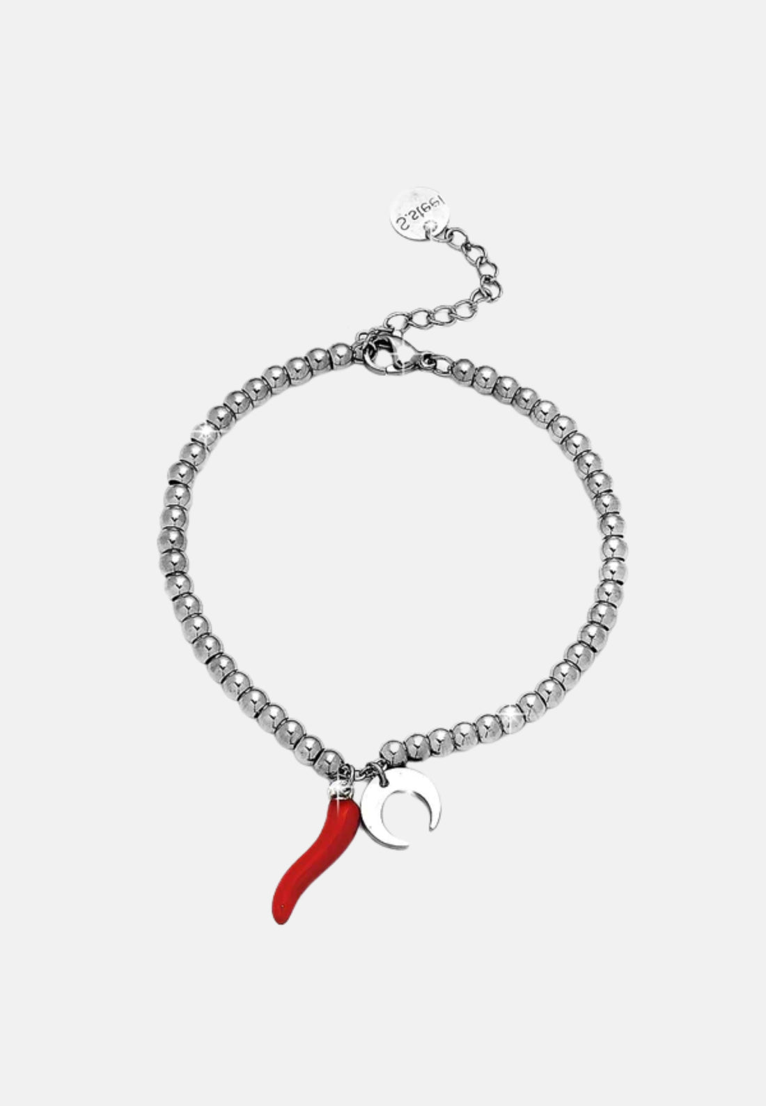 Bracciale a sfere con corno e