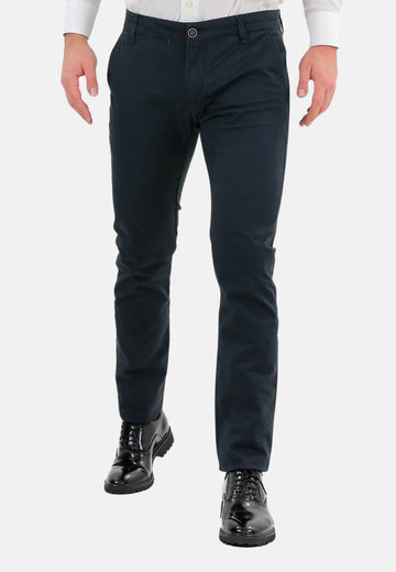 Pantalon à poches America en coton bleu chaud