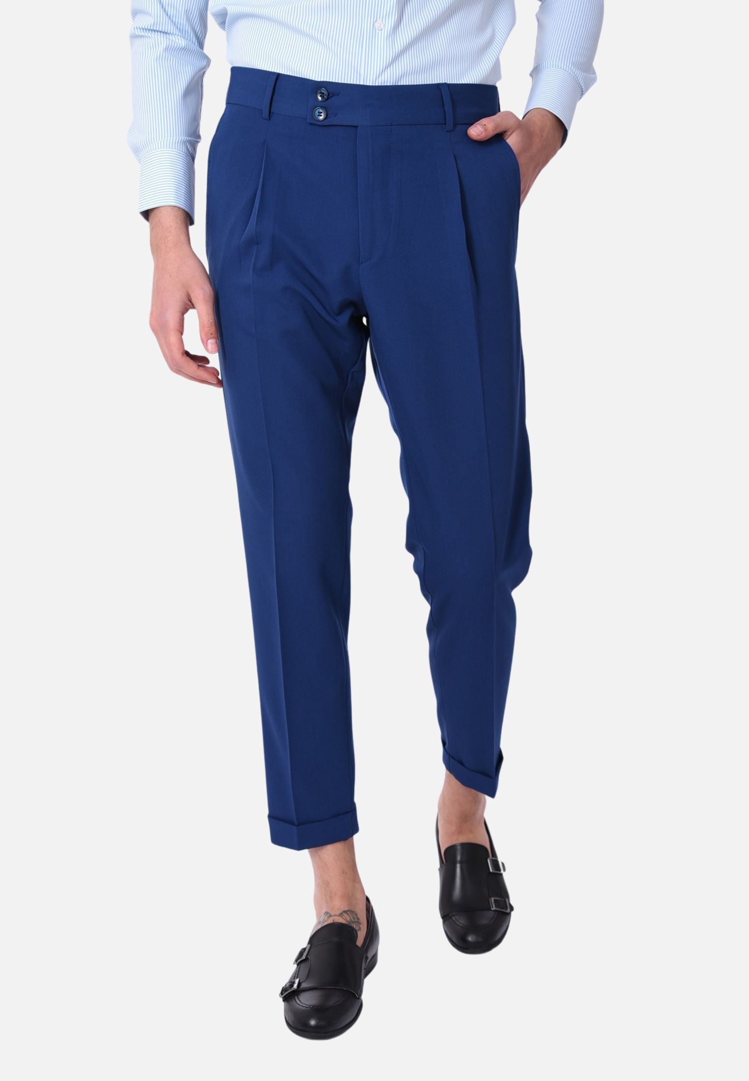 Pantaloni Vita Alta Blu Pantaloni Larghi A Vita Alta 'JDY' BLU Kiabi
