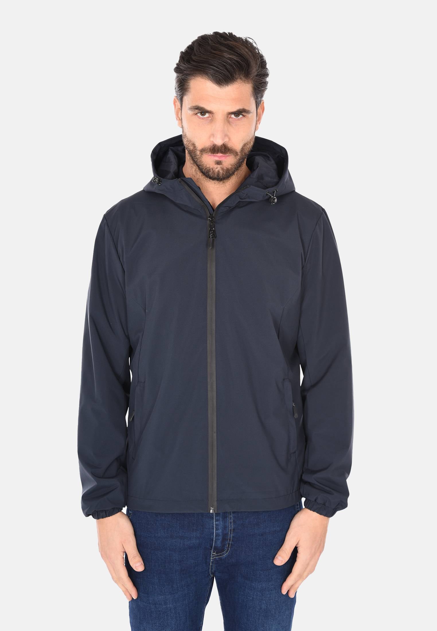 Giubbino Uomo Giacca Primaverile Con Cappuccio Giubbotto