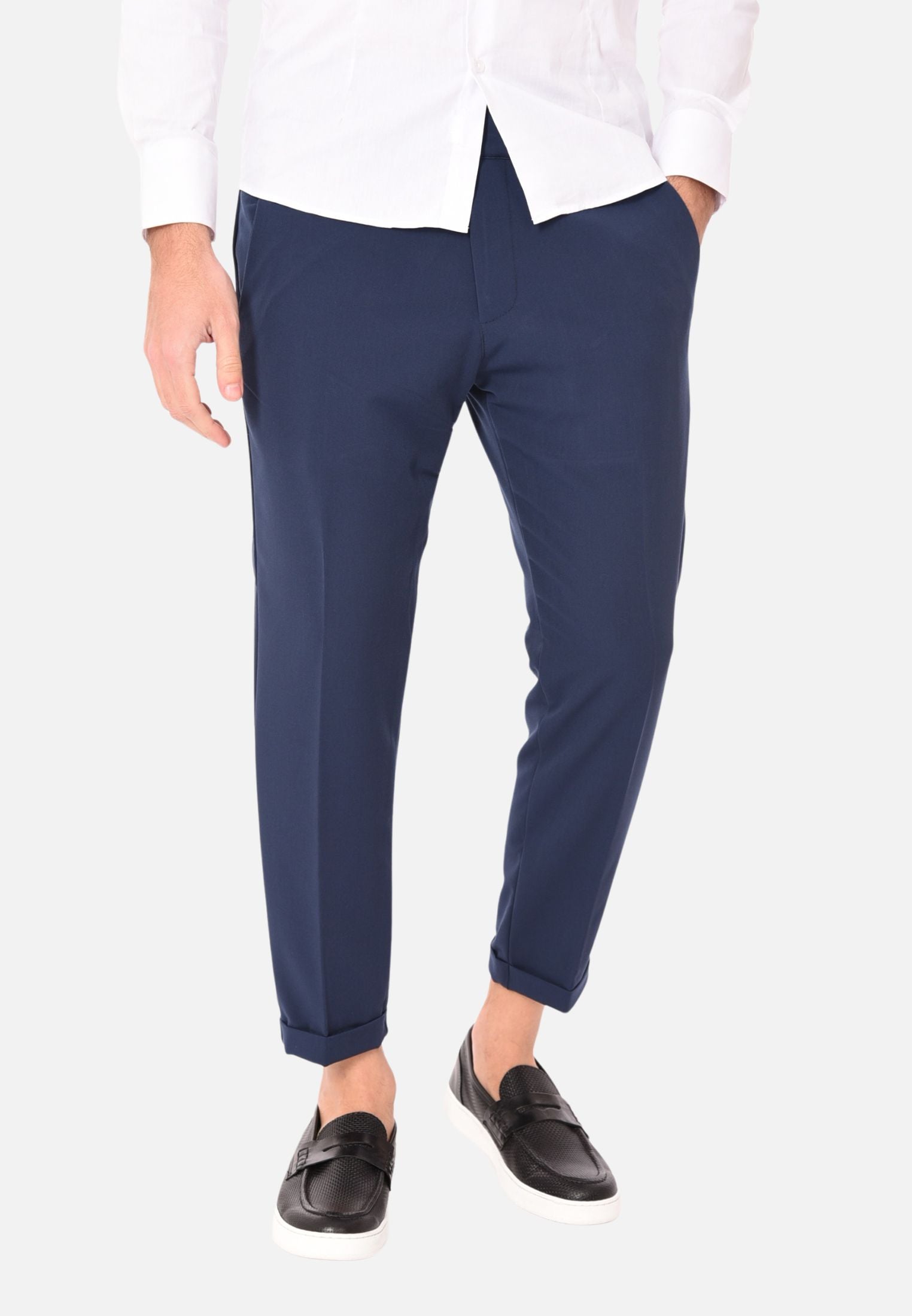 Displaj Jeans Pantaloni Cotone Blu Pantaloni In Cotone