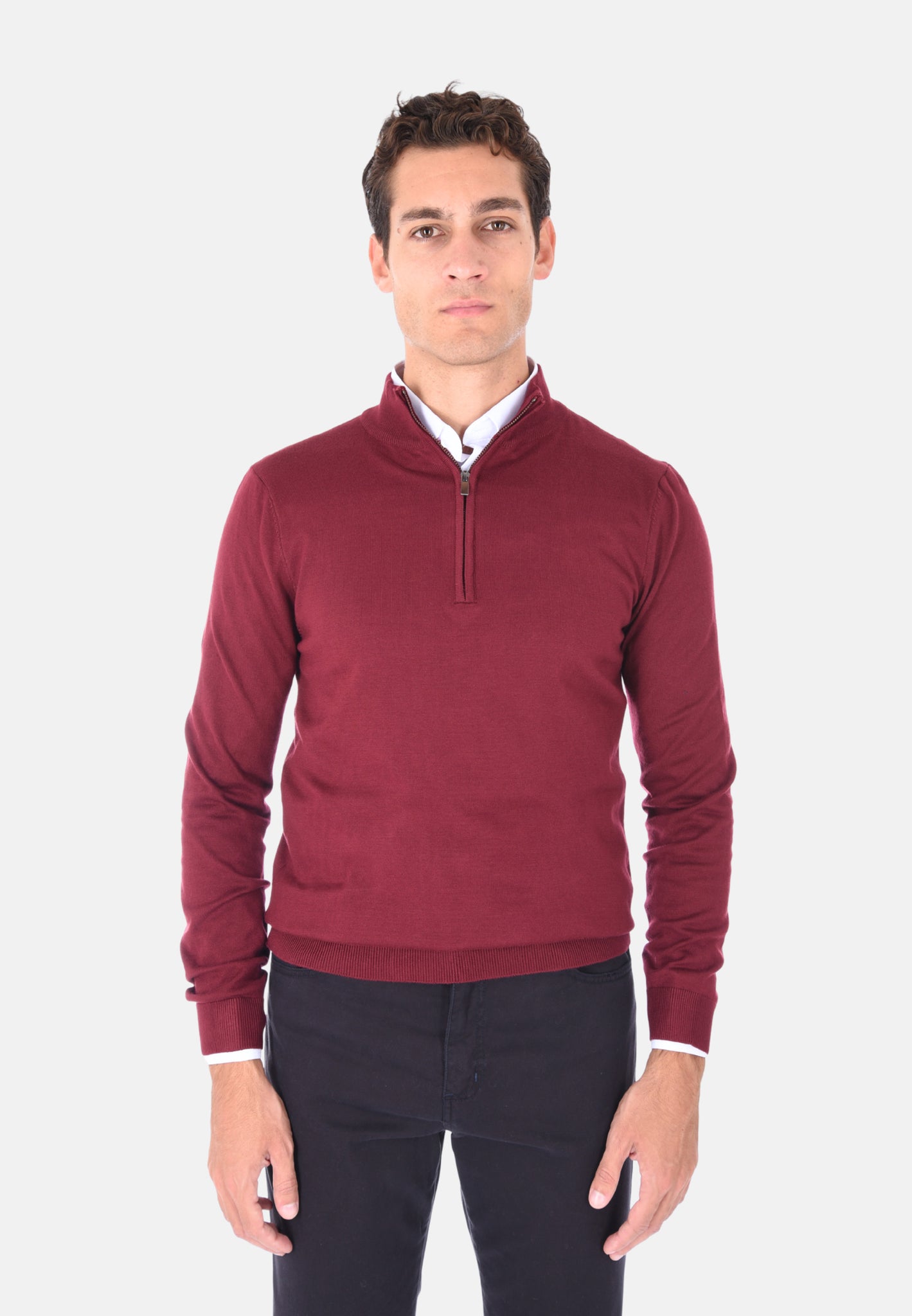 Maglione mezza zip