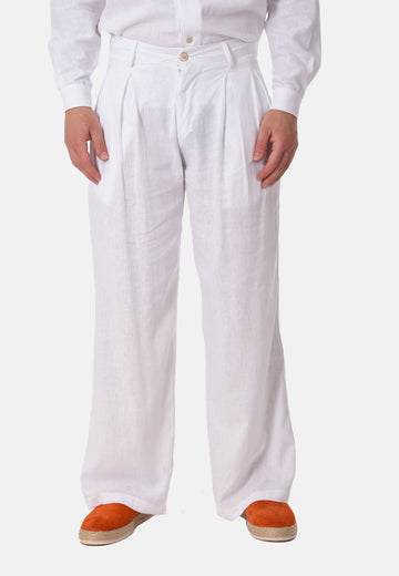 Pantalone in lino ampio