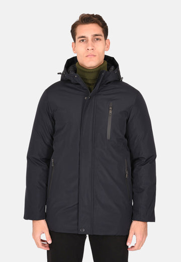 Parka avec zips noirs