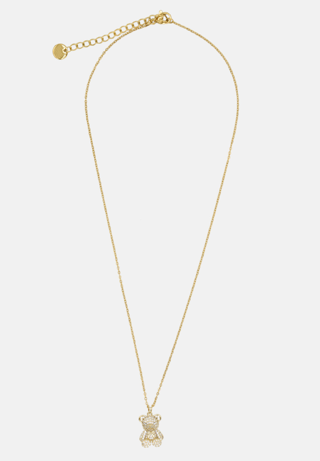 Collana con orsetto brillantinato