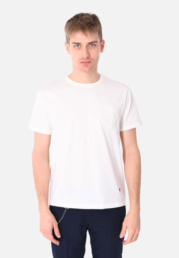 T-Shirt con taschino a contrasto