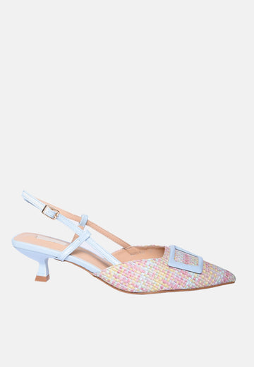 Slingback in paglia