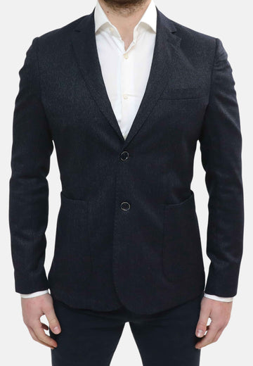 Giacca in lana blu