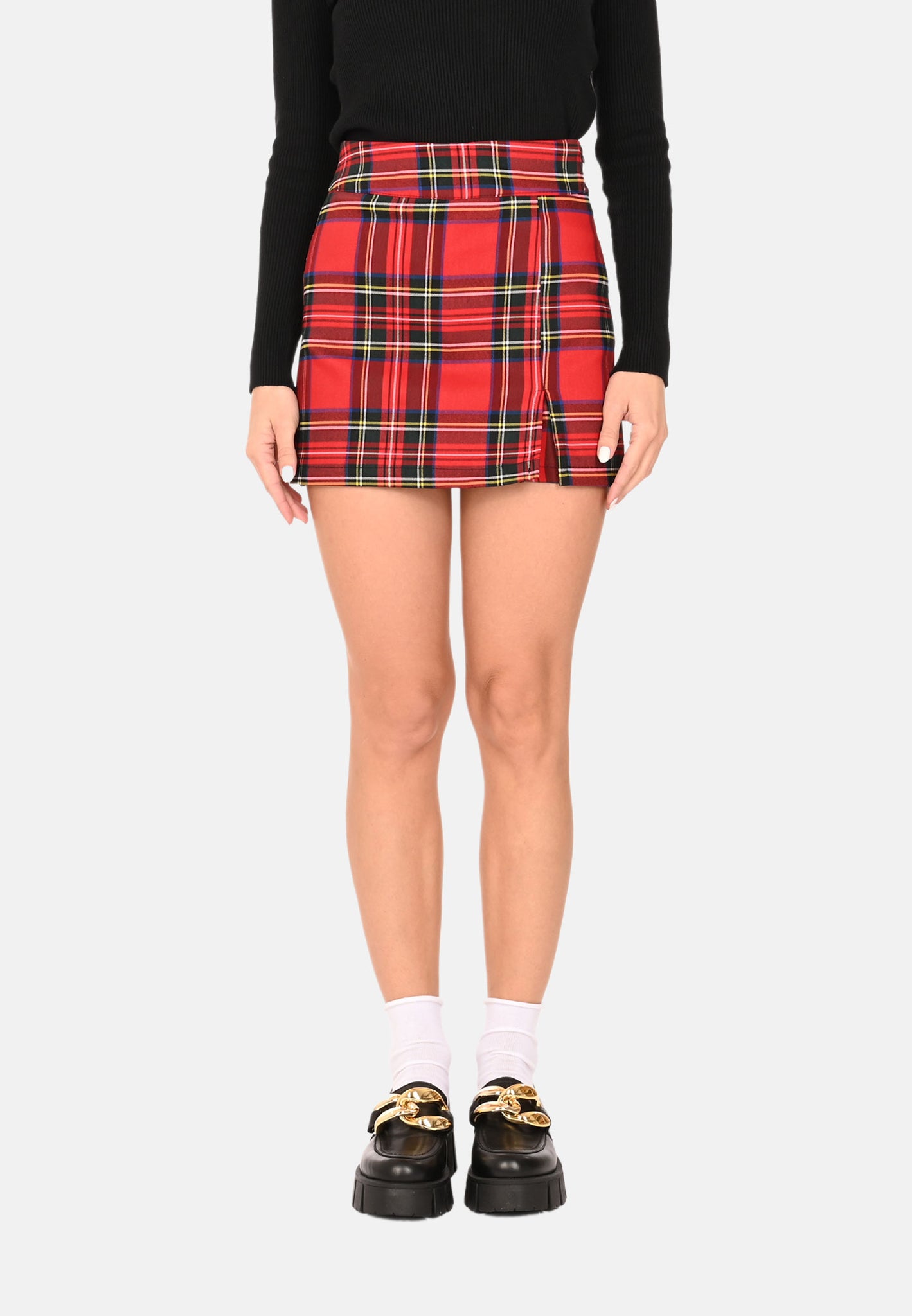 Jupe à carreaux avec short