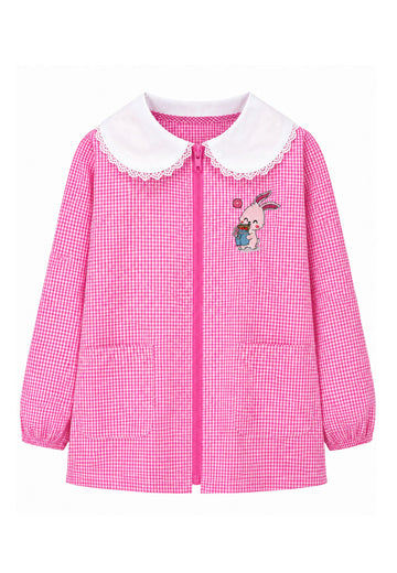 Grembiule A-465 Coniglio Quadretti Rosa Bambina Zal