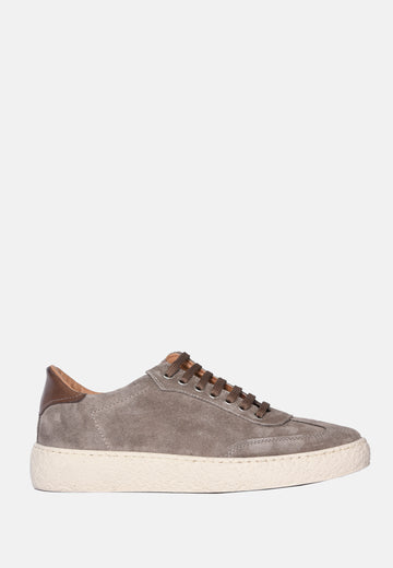 Sneakers in camoscio e pelle