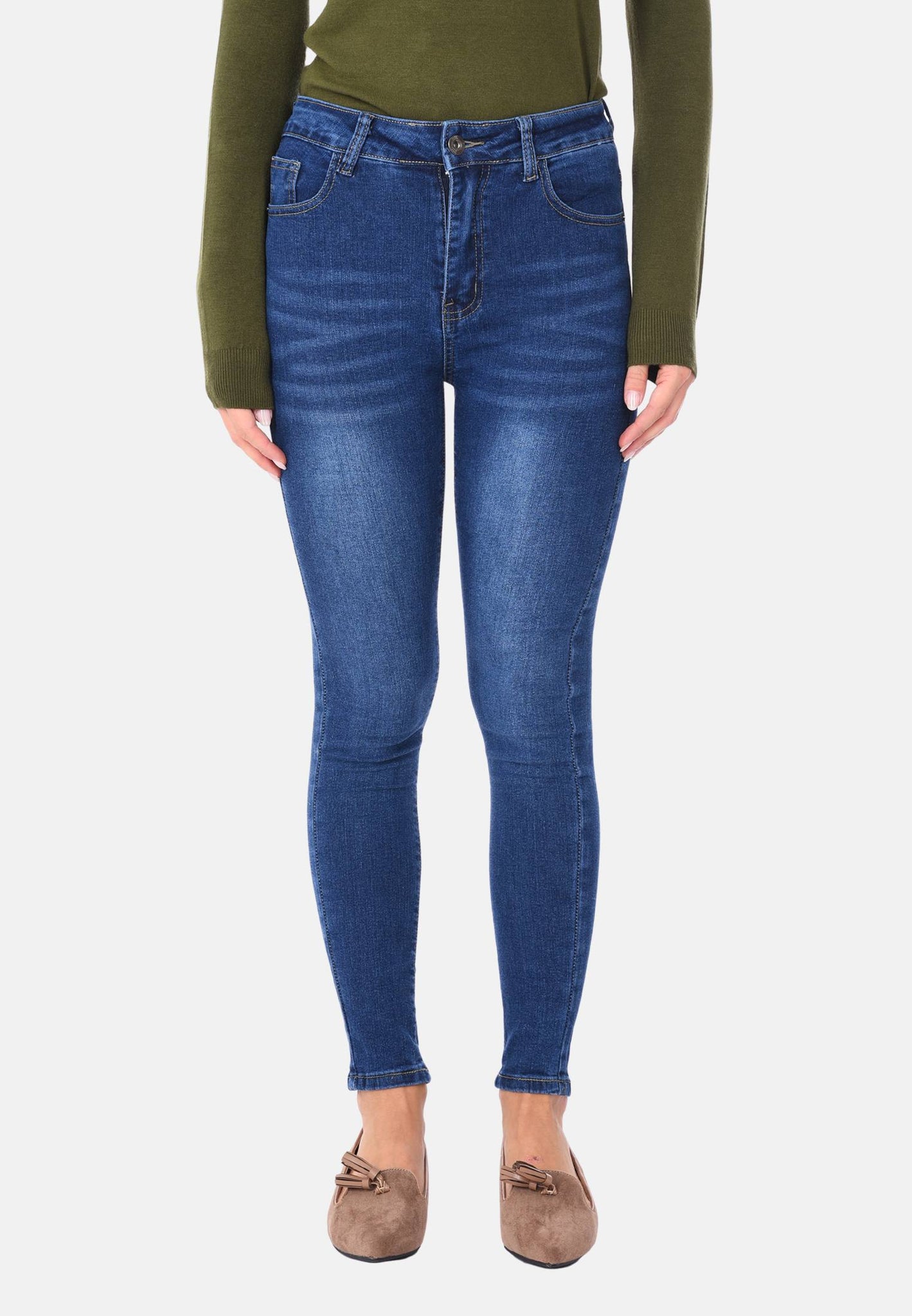 Jeans skinny con sfumature