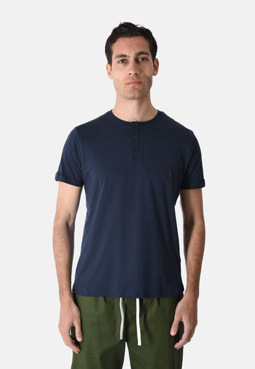 T-shirt cotone con bottoni