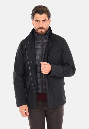 Veste technique avec bavette amovible