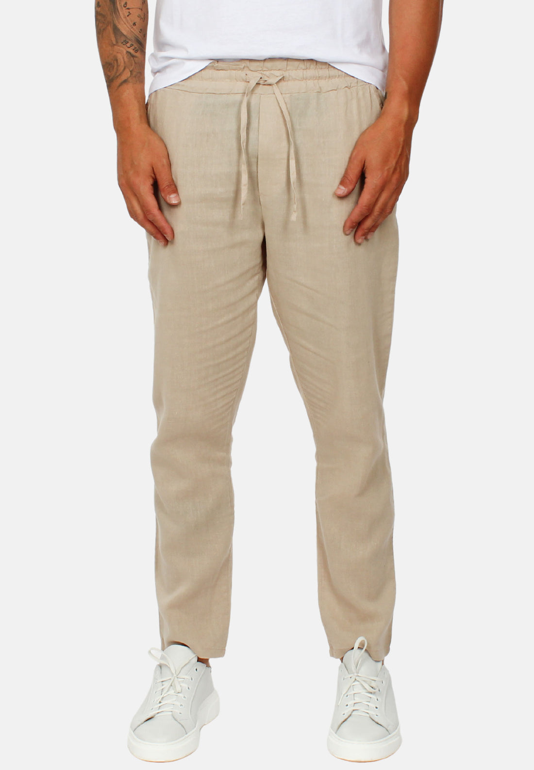 Pantalone in lino e cotone