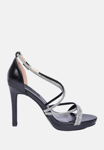Sandali gioiello con strass