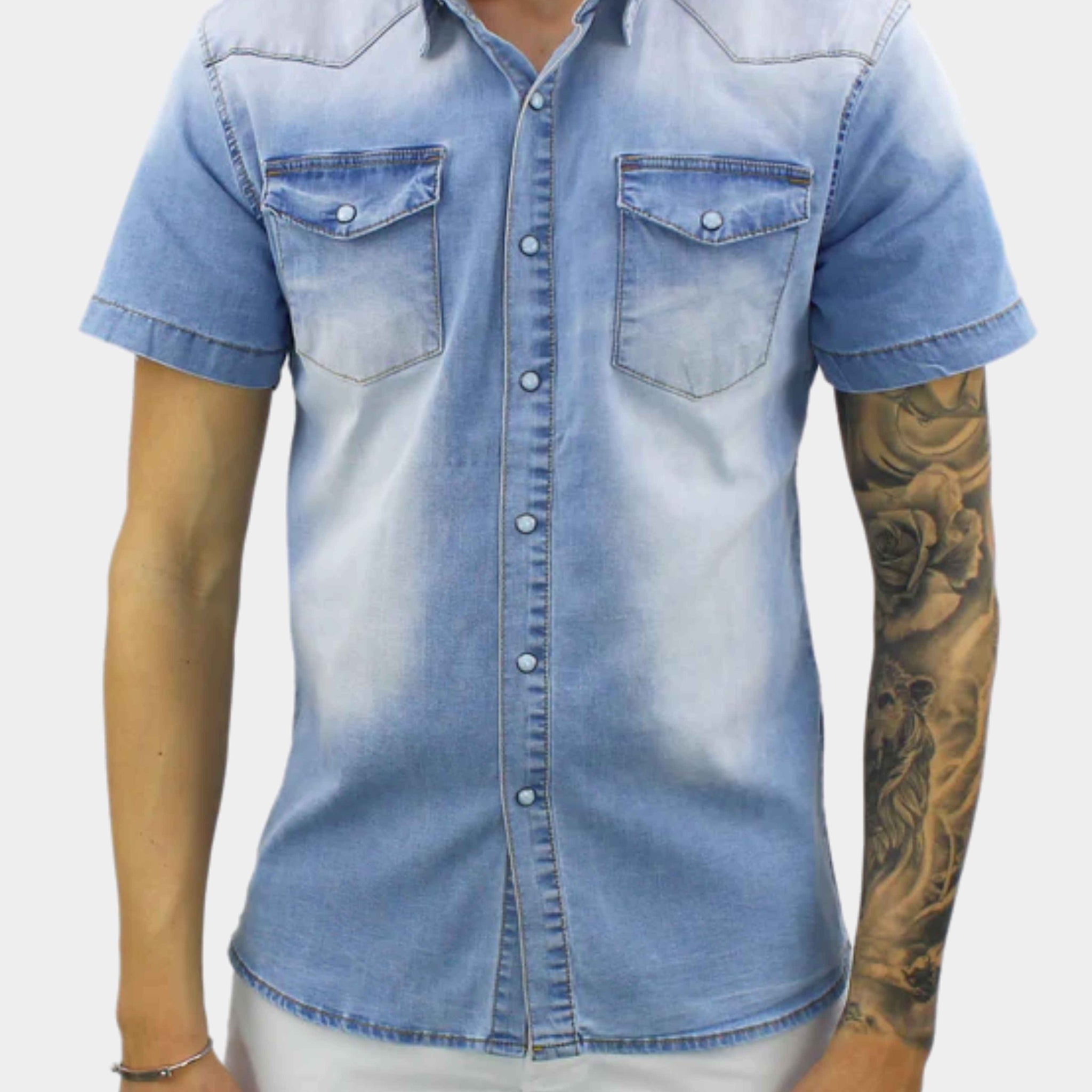 Camicia di jeans a mezza manica
