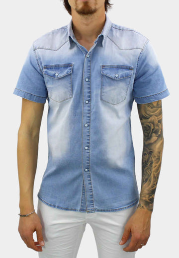 Camicia di jeans a mezza manica