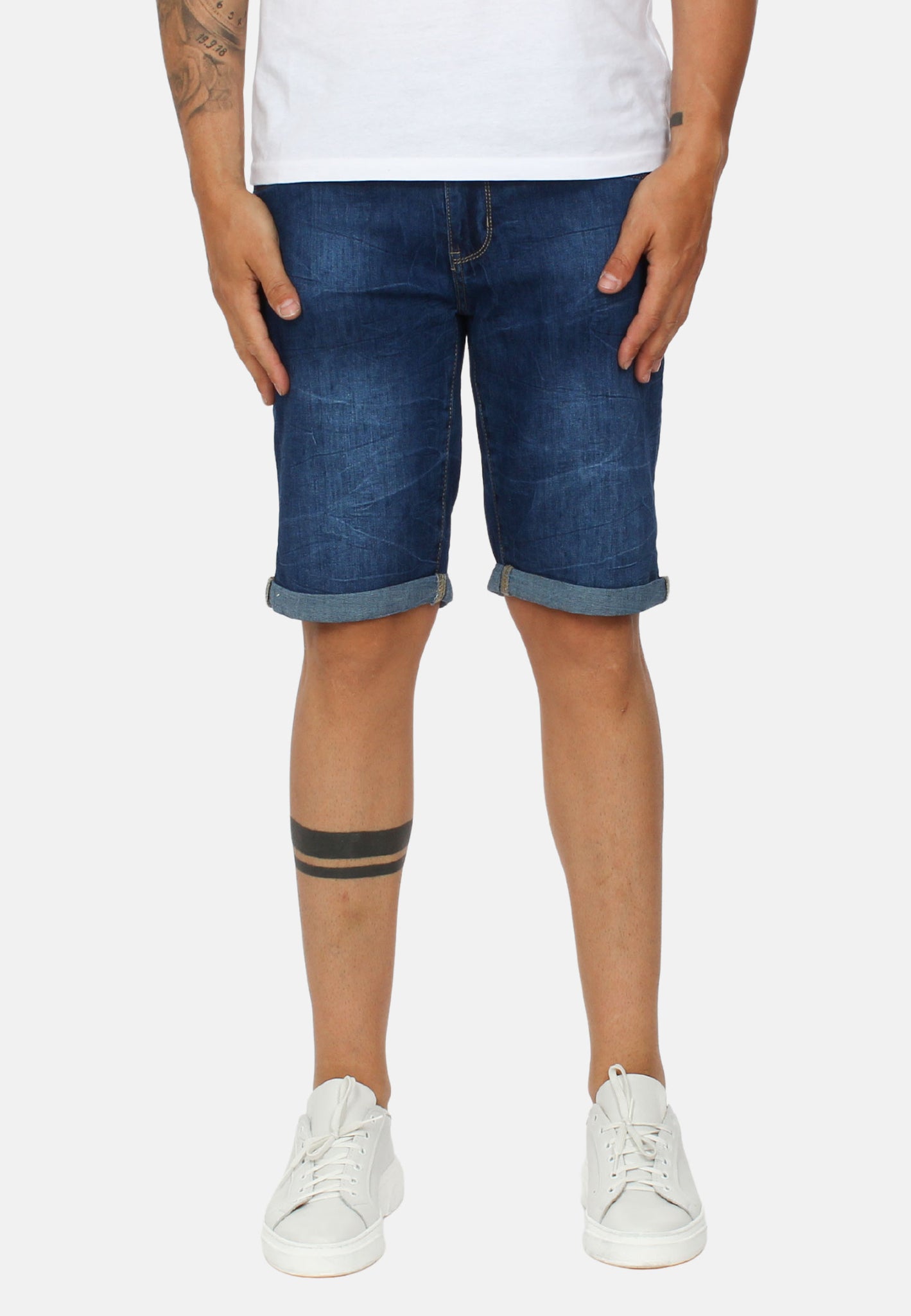 Bermuda di jeans marmorizzato