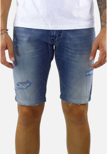 Bermuda di jeans con strappi