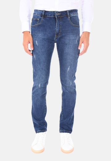 Jeans cinque tasche con strappi