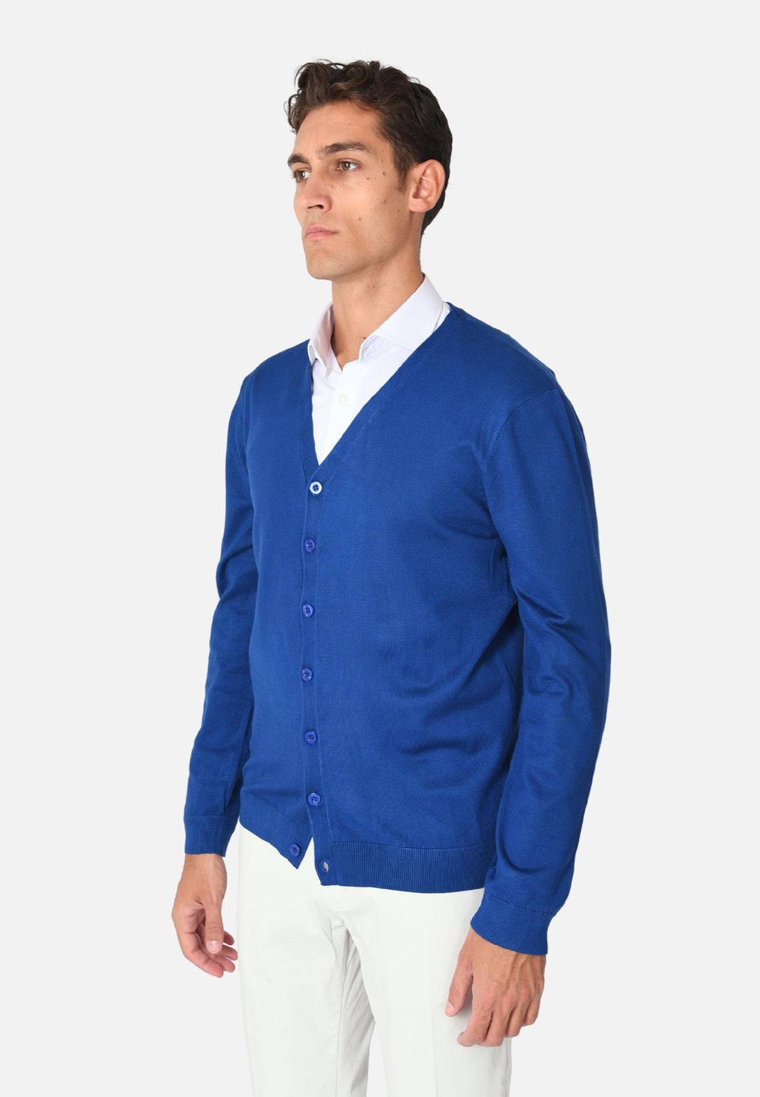 Cardigan con bottoni e scollo a V