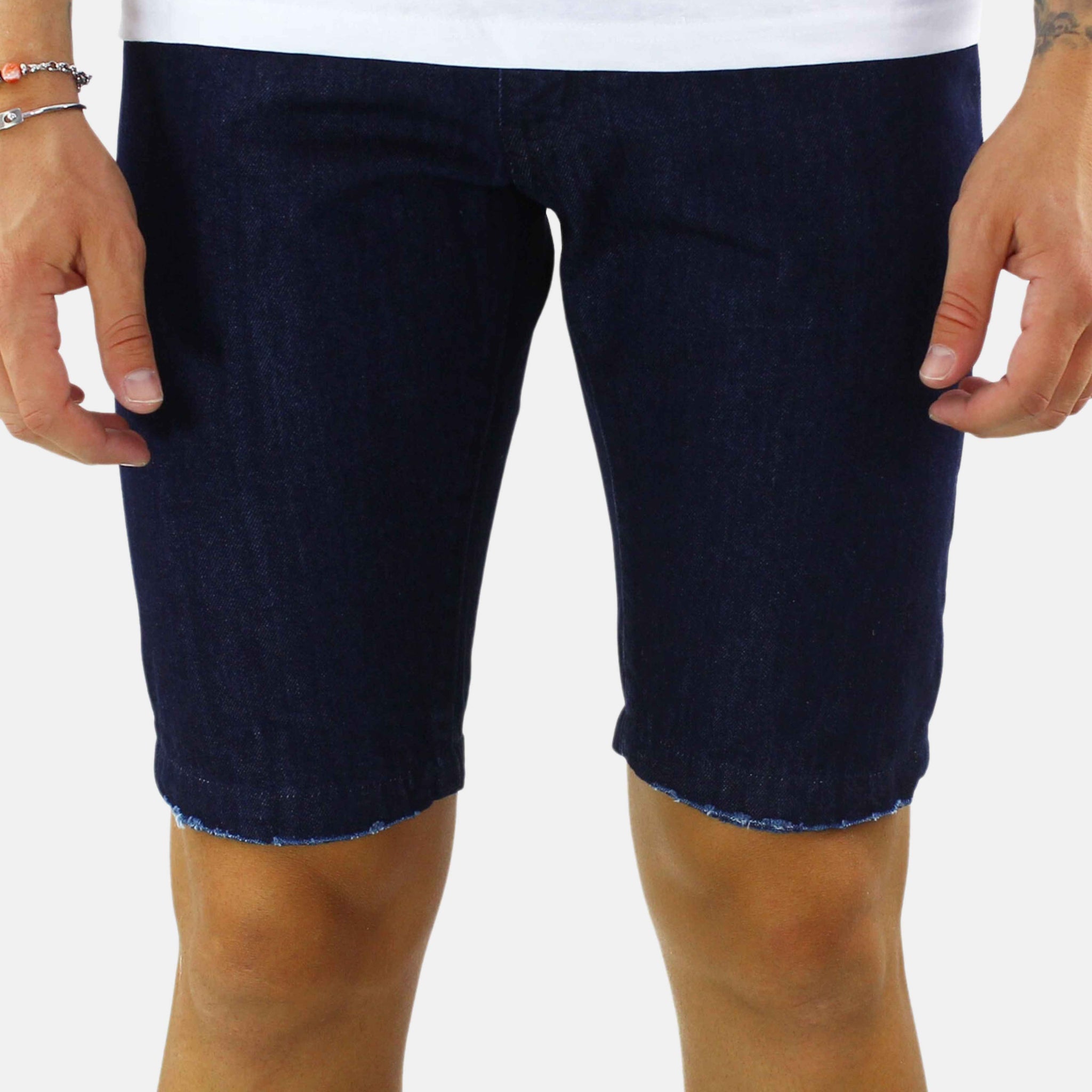 Bermuda di jeans blu scuro