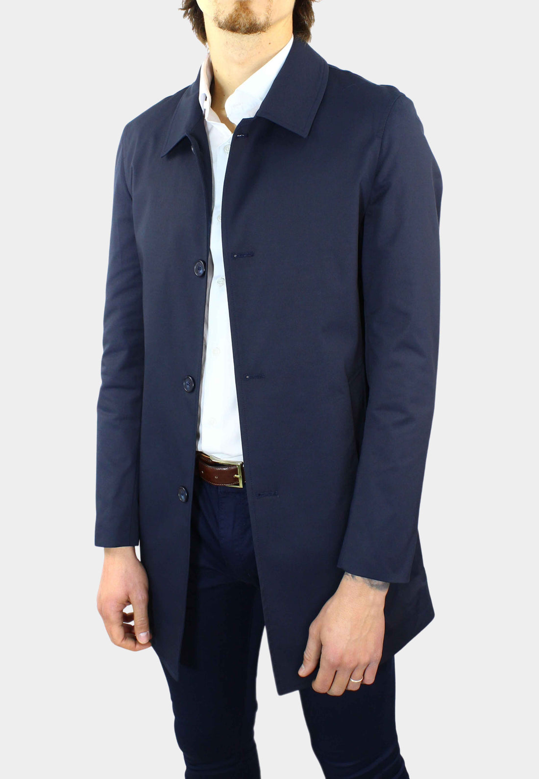 Trench primaverile blu