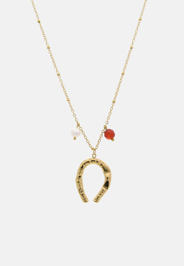 Collier porte-bonheur en fer à cheval
