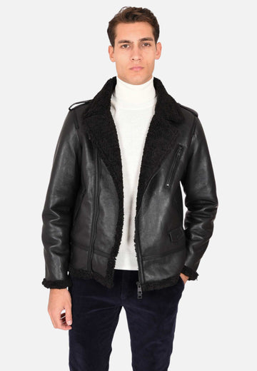 Montone biker in eco pelle