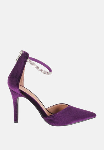 Decolletè scamosciati con strass