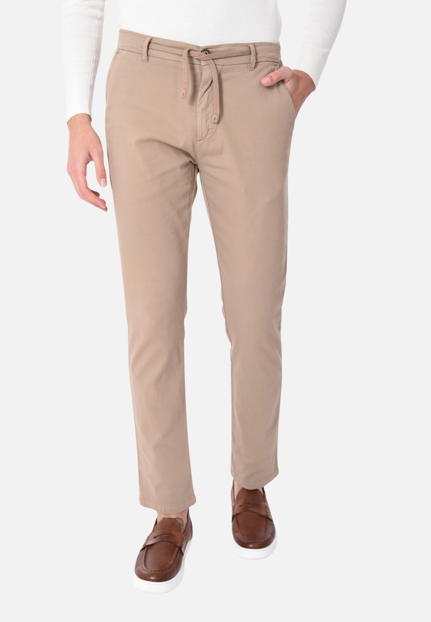 Pantalon nid d'abeille avec cordon de serrage