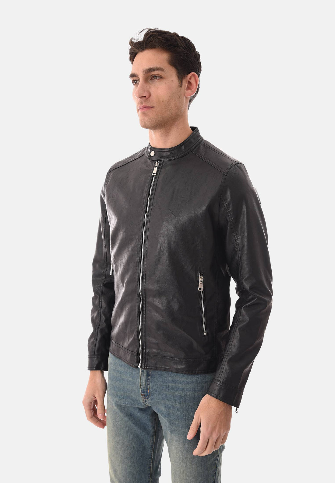 Giacca biker siml pelle