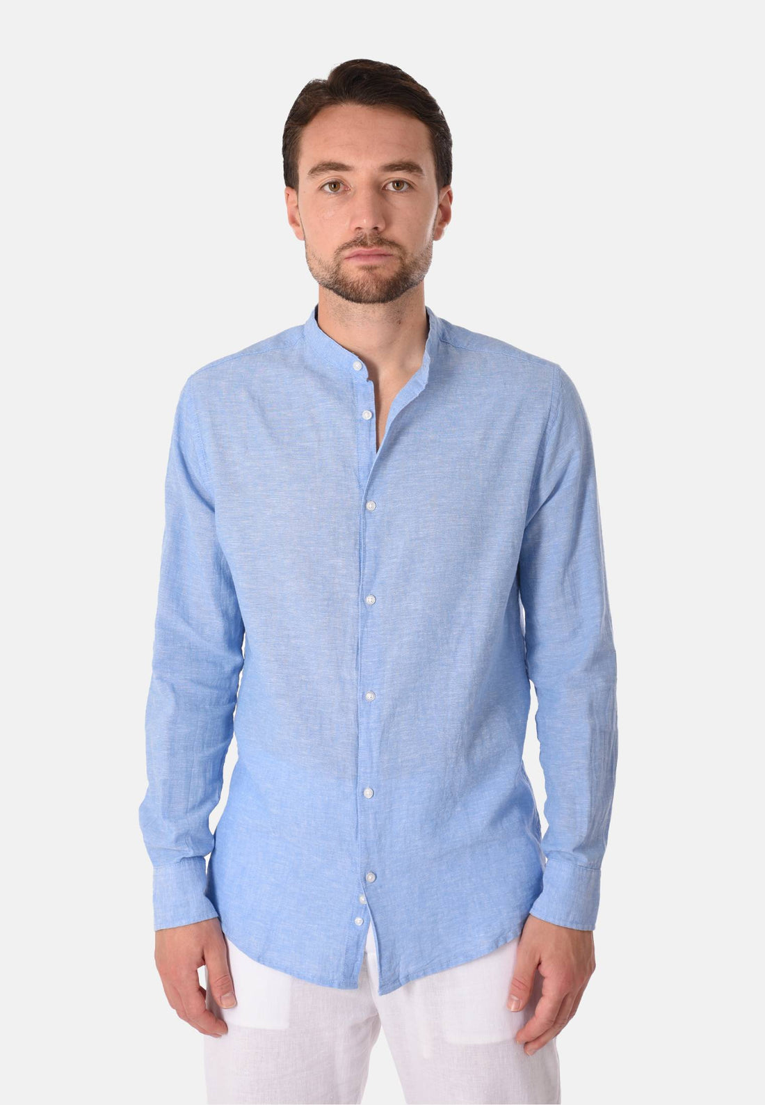 Camicia misto lino coreana
