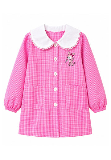 Grembiule A-470 Cerbiatto Quadretti Rosa Bambina Zal