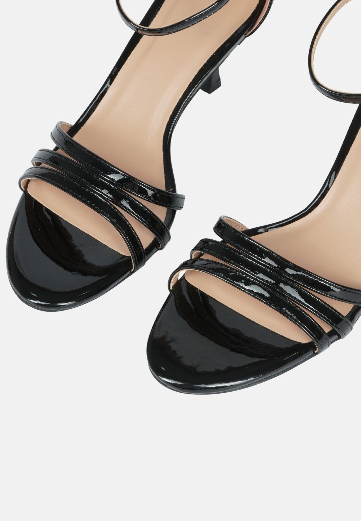 Ciabalù Sandali Donna Con Tacco 7 Cm, Cinturino Caviglia Regolabile, Ecopelle Lucida, Colori Nero, Nude, Verde, Rosso, Marrone (taglie 36-41)